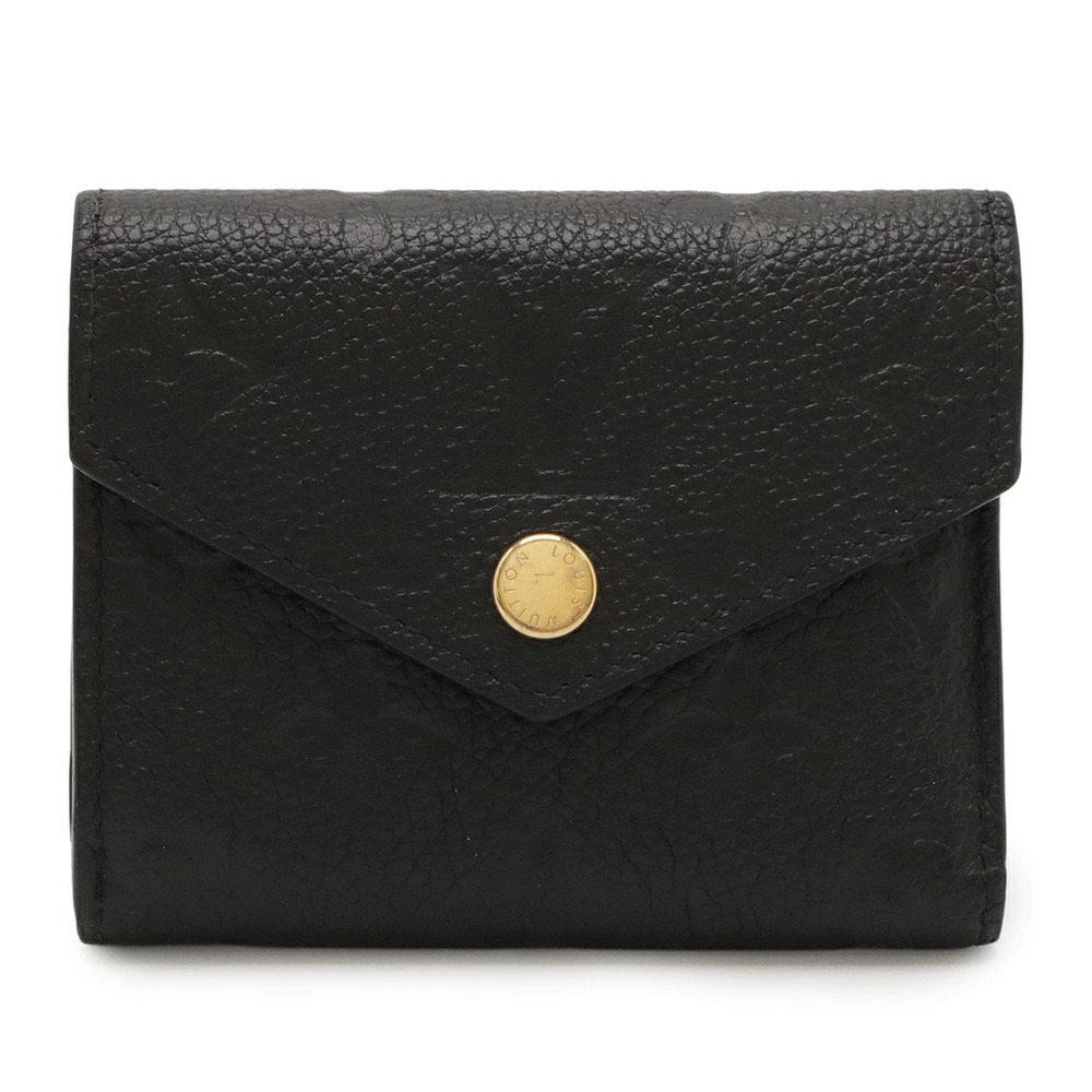 LOUIS VUITTON Monogram Empreinte Portefeuille Zoe Tri fold Wallet Noir Black